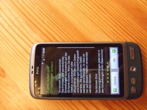 Save personal Data HTC Desire