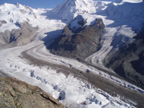 Lovely view of the gornergrad glacier 